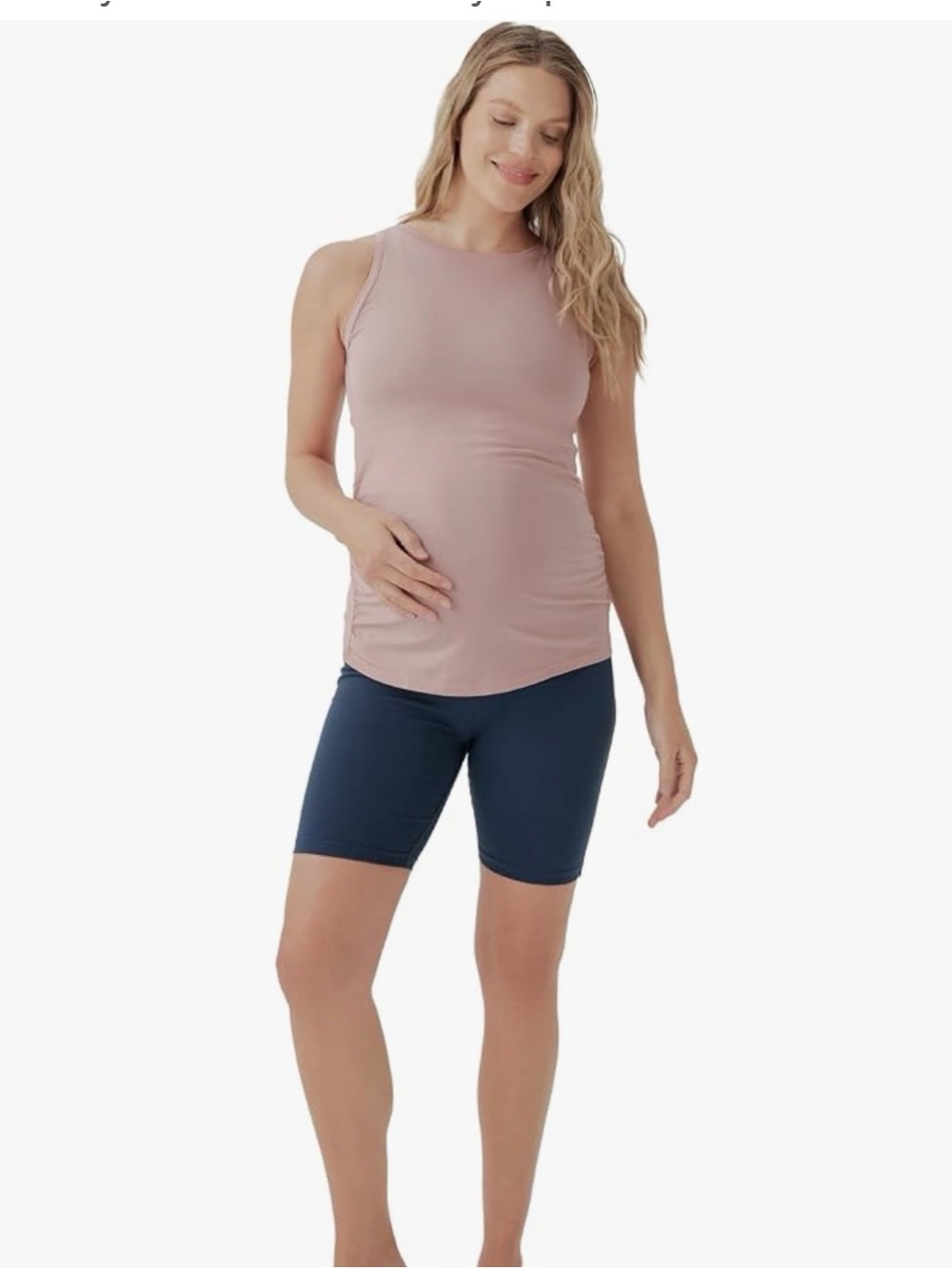 Maternity Tank Top with Side Ruching - Picture 2 of 4